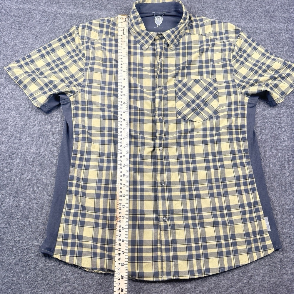 Club Ride Cycling Shirt Mens Medium Plaid Snap Button Bike Cycle Stretch Vented - Picture 6 of 14